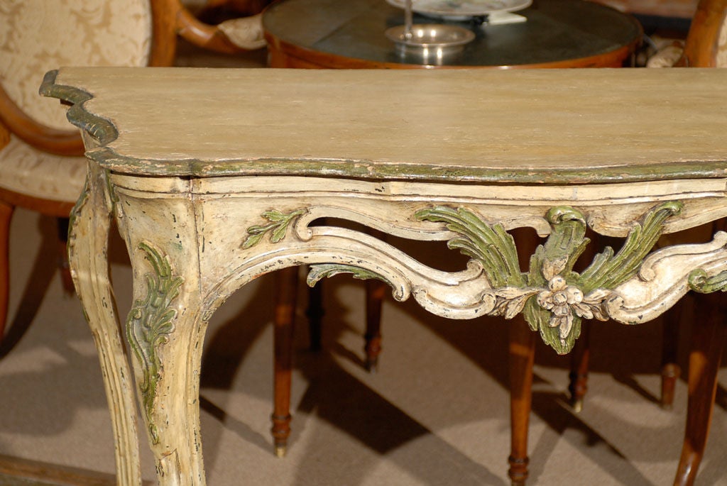 Mid 18th Century Rococo Polychrome Painted Console, Italy 2