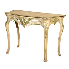 Mid 18th Century Rococo Polychrome Painted Console, Italy