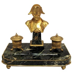 19th Century Bronze Dore Napolean Ink Well, France.