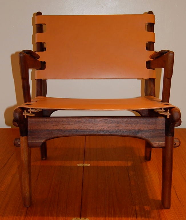 Mid-20th Century Exotic Woods Studio Craft Chair