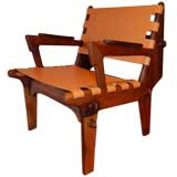 Vintage Exotic Woods Studio Craft Chair