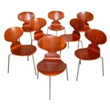 8 Early Arne Jacobsen 3 Leg Ant Chairs