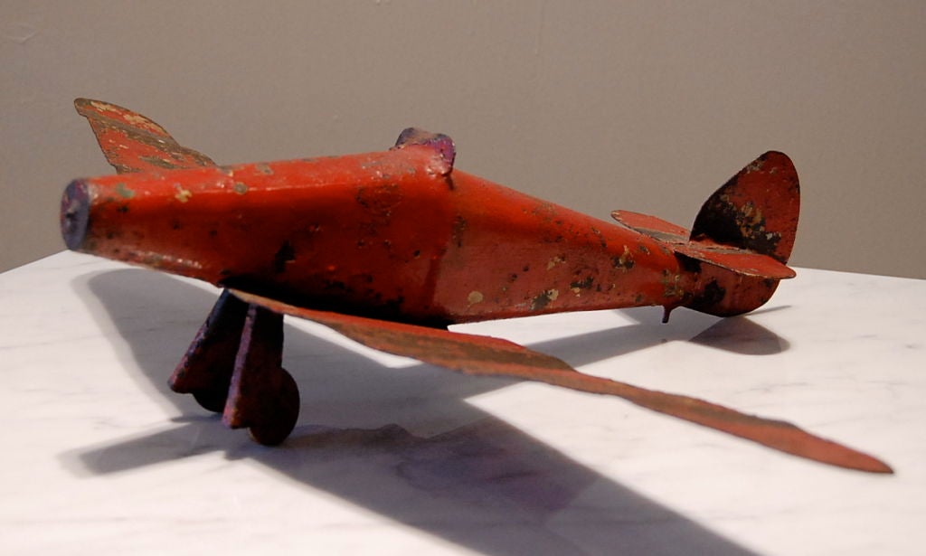 Unknown Vintage Metal Airplane Model