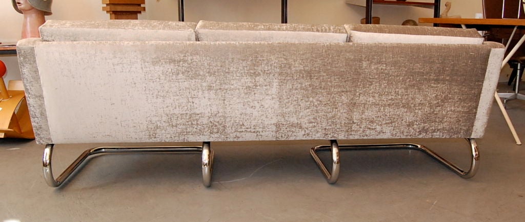 Velvet Modernist Kangaroo Sofa