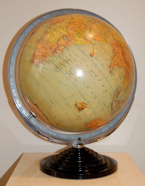 1930's Art Deco Globe Glass Base