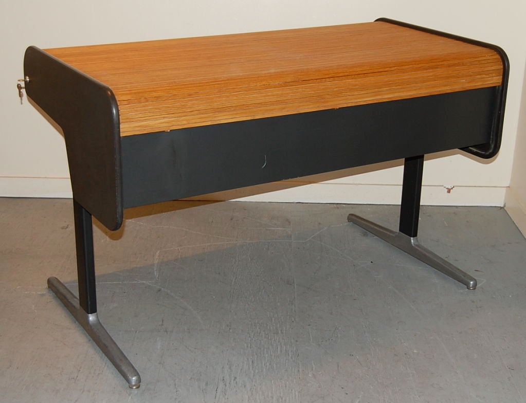 Oak George Nelson Roll Top Desk