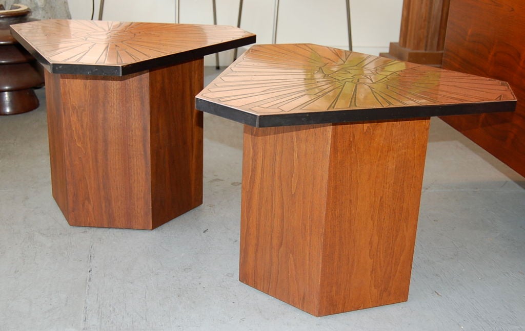 Copper Top Side Tables by Metropolitan