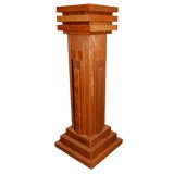 Vintage Constructivist Redwood Pedestal