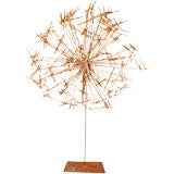 Used Iron Abstract Dandelion Sculpture