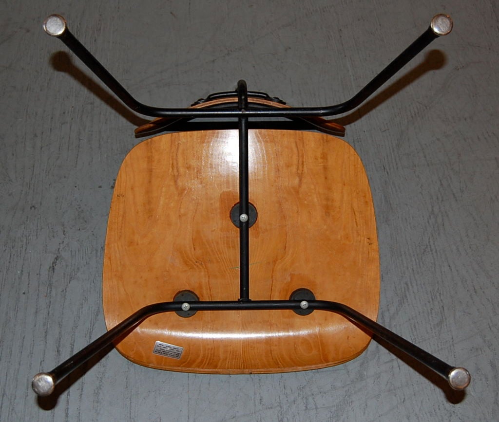 Rubber Black Frame Eames Dining Chair DCM