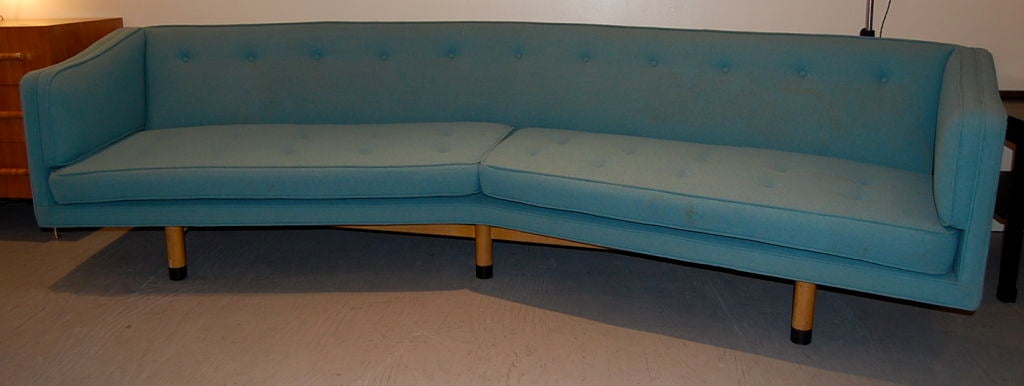 Impressive and unusual 10' Dunbar Wing Sofa by Edward Wormley