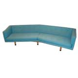 Impressive and unusual 10' Dunbar Wing Sofa by Edward Wormley
