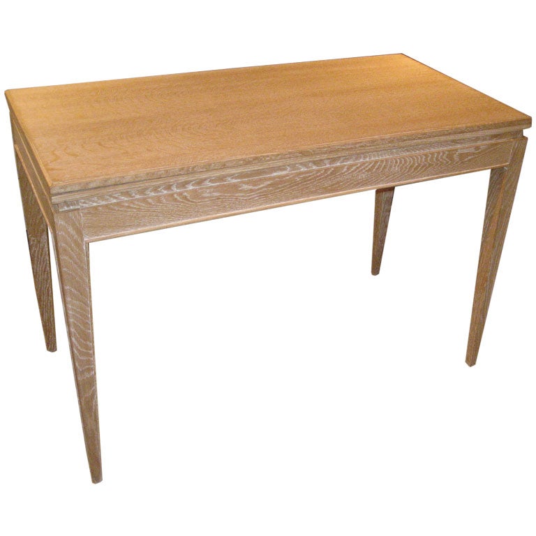 Limed Oak Flip-Top Writing Table/Console