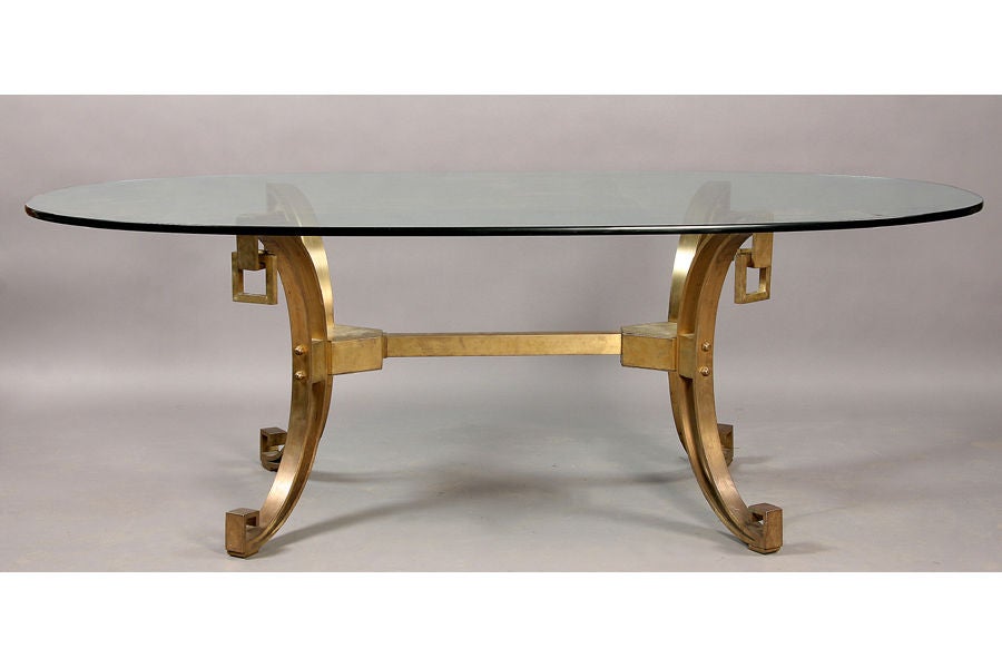 Modern Dining Table With Bronze Base