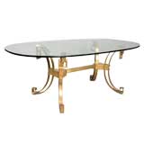 Modern Dining Table With Bronze Base