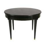 Ebonized Circular Low Table By Nordiska