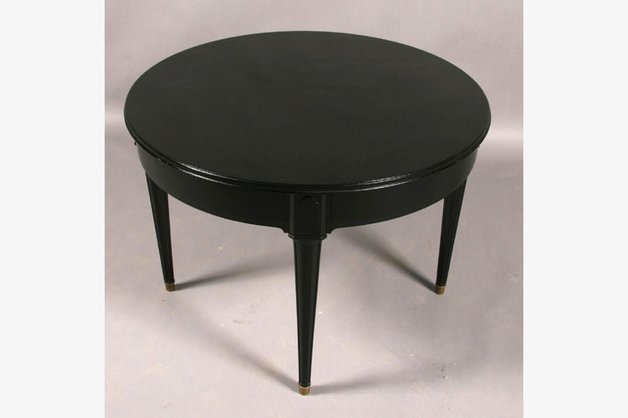 Ebonized Circular Low Table By Nordiska