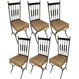 Set Of 6 Iron Chairs