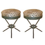 Pair Of Art-Deco Stools In Iron