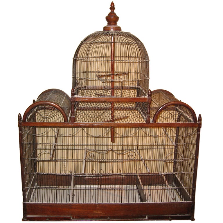 Victorian Birdcage In Mahogany