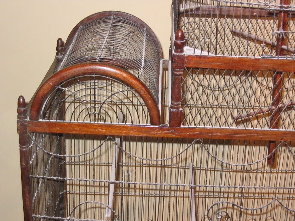 English Victorian Birdcage In Mahogany