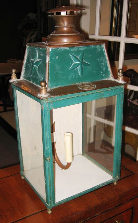 Copper and Tin Exterior Wall Lantern