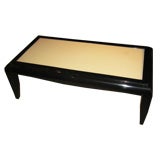 Art Deco Black Lacquer Low Table