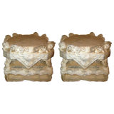 Pair Of Chinese Carved Stone Bases