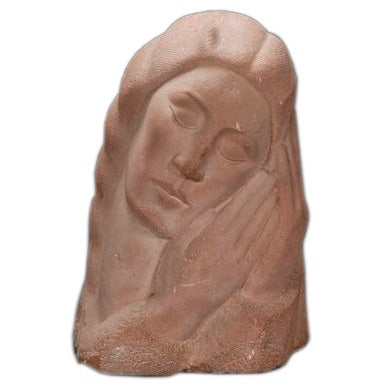 Art-Deco Bust Of A Woman, Signed Goslin For Sale