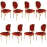 Set Of 8 Louis XVI Dining Chairs