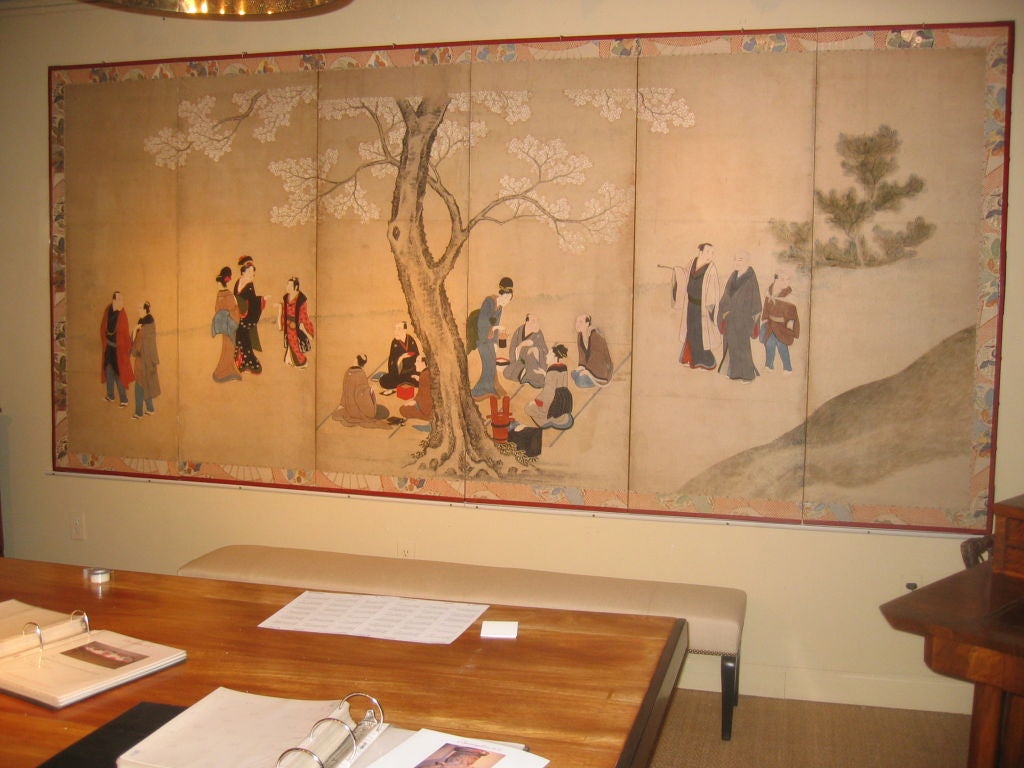 Meiji Period Japanese Screen 2