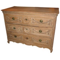 Louis XV-XVI Commode In Bleached Oak 6