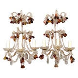 Pair Of Decorative Glass Bead Sconces