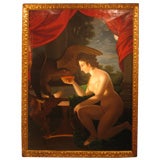 Large Empire Period Oil Painting Of Hebe