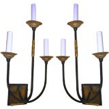 Vintage Pair Of Wrought Iron Sconces