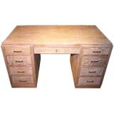 French 40's Cerused Oak Desk