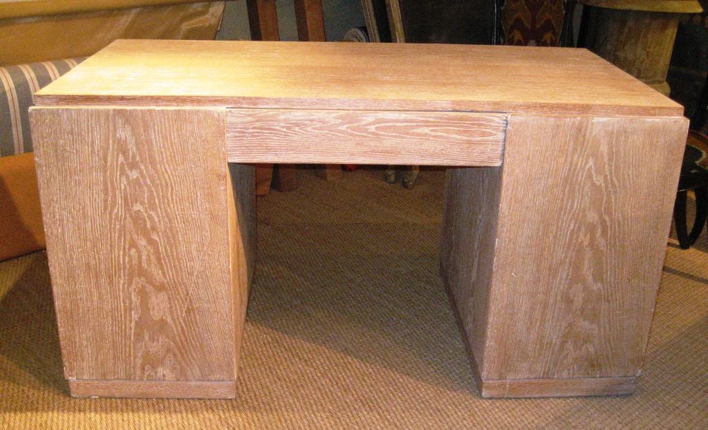 French 40's Cerused Oak Desk 1
