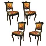 Antique Set of 4 Napoleon III Period Chairs