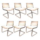 Set of 6 Chrome Chairs by Stendig