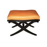 Ebonized X-frame Bench