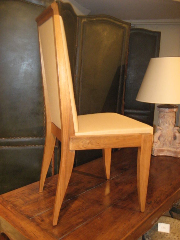 Set of Six French Dining Chairs, 1940s In Good Condition In Doylestown, PA