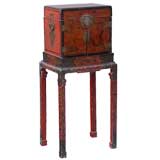 Antique Petite Chinese Cabinet On Stand