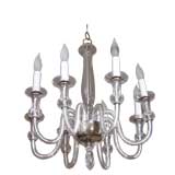 Murano-Style 8 Arm Glass Chandelier