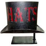 Top Hat Trade Sign On A Stand