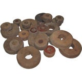 Antique 23 Wood Gears