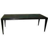 Long Console Or Dining Table With Aluminum Inlay