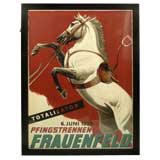 LARGE Vintage SWISS EQUESTRIAN POSTER