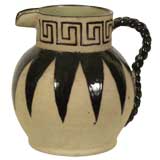 Antique STONEWARE PITCHER WITH NEOCLASSICAL DECORATION