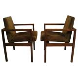 PAIR OF STYLISH MODERNIST ARMCHAIRS MADE IN CALIFORNIA