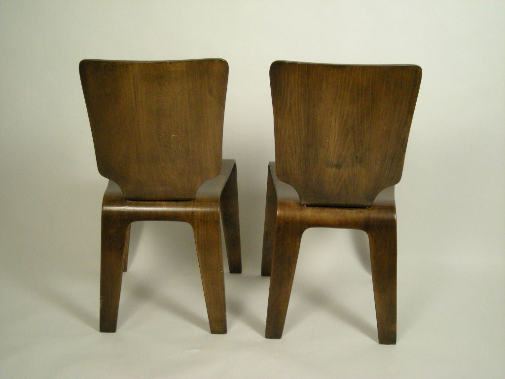 PAIR OF SCULPTURAL BENTWOOD CHAIRS BY THADEN-JORDAN 1